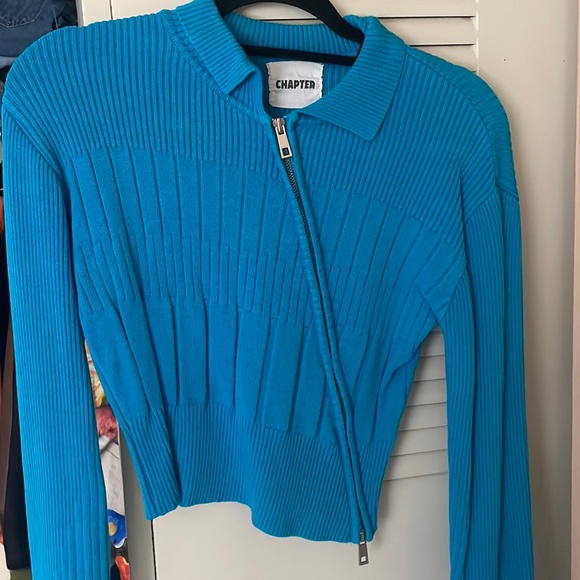 Source Unknown Diagonal Zip Cardigan - Picture 2 of 3